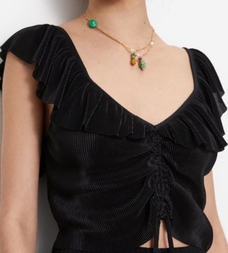 Zara trägertop satin chiffon - zara,