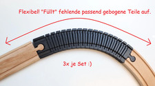 3er SET 20cm Flexibles Gleis