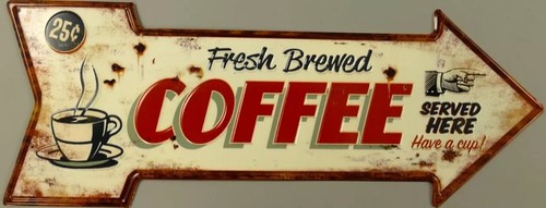 Blechschild fresh brewed - fresh,