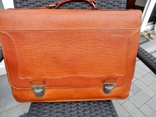 Vintage Diplomaten Aktentasche braun Leder, 44 cm x 34 cm, mehrere Fächer.