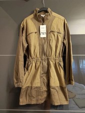 Zara, kleid im Safari-Stil, Khaki, M