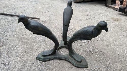 Vintage bronze couchtisch pfau - bronze,