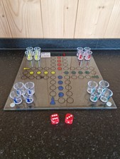 *Neu*Trinkspiel Drinking Ludo aus Glas*Mensch ärgere dich nicht*