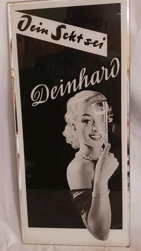 Werbe wandspiegel dein sekt - werbe, "