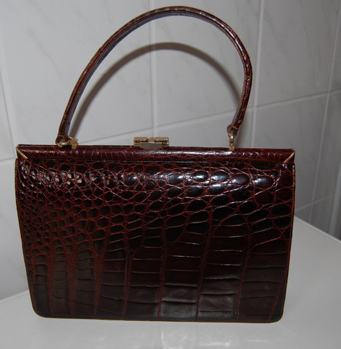 Krokodilleder handtasche - krokodilleder,