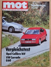 Sonderdruck Vergleich VW Corrado G60 / Opel Calibra 16V - aus Heft 21/1990