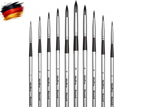 Nylon aquarellpinsel set - 10,