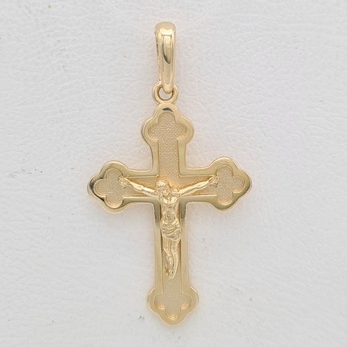 585 gold anhänger kreuz - gold, mit