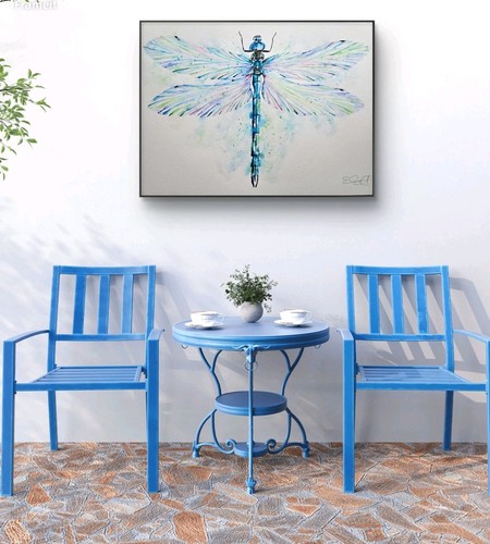 Original libelle aquarell - original,