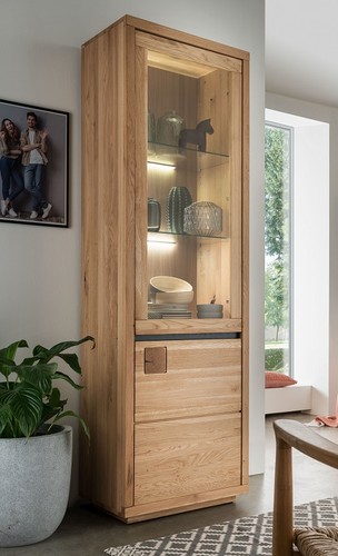 Vitrine schrank massivholz - vitrine,