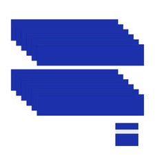 12er Pack Gravurschilder Rohlinge 1,3 mm Dick 25x5 cm Blau/Weiß