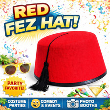 1 X Rot Fez Tarboosh Hut Tommy