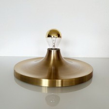 Diskus Wandlampe Deckenlampe Gold Space Age Metall 70er Charlotte Perriand MCM