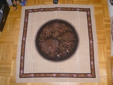 Seidenhalstuch m. Blumenmuster , ca. 89 x 85 cm.