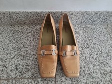 Yessica Schuhe Mokassin Absatz Halbschuh Damen helles braun creme Gr. 41