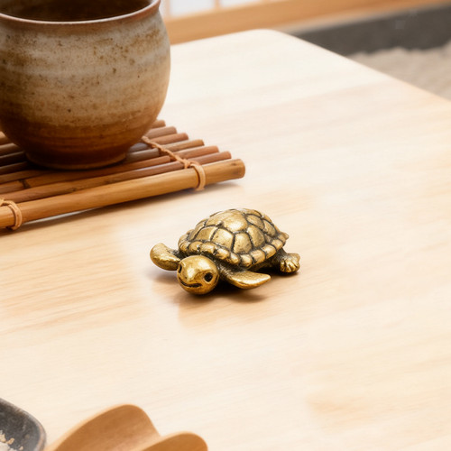 Messing schildkröte figurine - schildkröte,