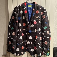 NEU Karneval 60er Vinyl Schallplatten Anzug Gr. 52 Karnevalskostüm