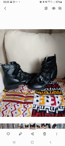 Damen biker boots schwarz - damen,