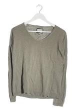 PECKOTT V-Ausschnitt-Pullover Damen Pullover Gr. DE 42 hellgrau Casual-Look