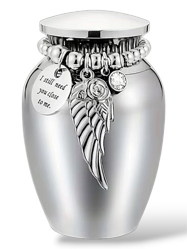 Mini urne edelstahl silber - silber, ·