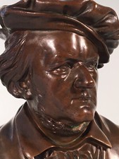 H. Gudenbeck & Sohn / Waldemar Uhlmann / Bronze Büste  'Richard Wagner ' 19. Jh.