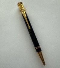 Parker Duofold Kugelschreiber Drehkugelschreiber Schwarz Gold, Vintage