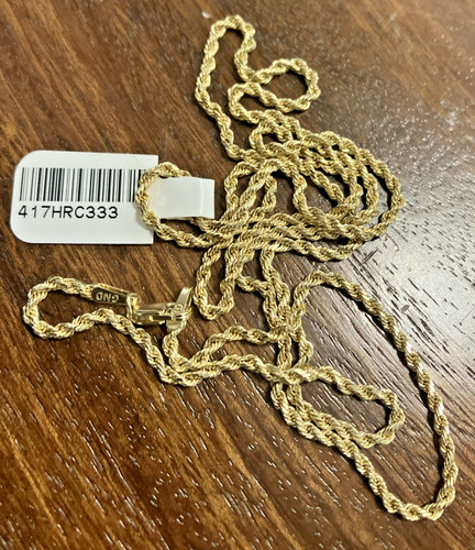 10kt gold seil kette - gold,