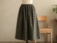 Karierter Rock grün