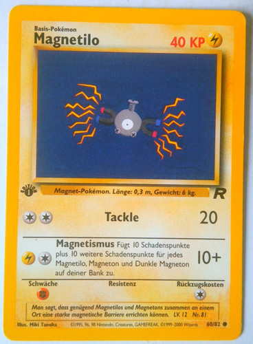 Pokemon karte tcg magnetilo - karte,