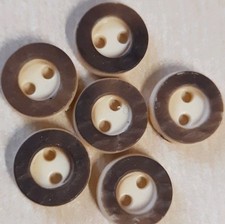 6 Trachtenknöpfe, Kunststoff