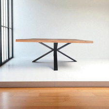 Esstisch Eiche massiv geölt – mit Schweizer Kante Größen: 180/200/220