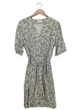 ARMEDANGELS Sommerkleid Damen Kleid Gr. DE 38 wollweiß-grün Casual-Look