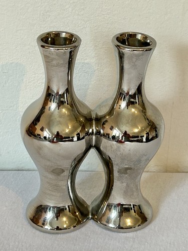 Doppelvase tulpenvase silber - doppelvase,