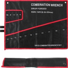 Ring Maulschlüssel Tasche Werkzeugtasche Werkzeug Rolltasche für 16 Schlüssel