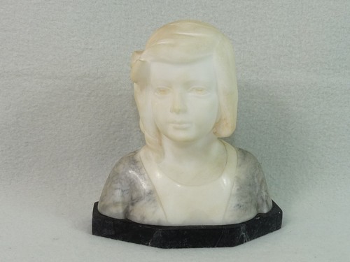 Alabaster büste junge frau - alabaster,