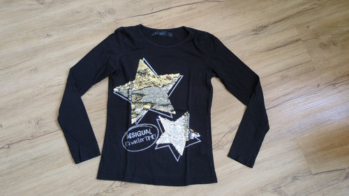 Shirt mit wendepailletten - la,