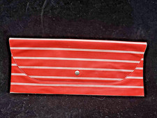 DDR Essbestecktasche PVC - ROT gestreift - in einem Tadellosem Zustand wie Foto