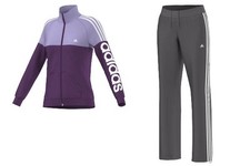 Adidas ClimaLite Damen Trainingsanzug Jogginganzug Fitness Anzug YIS Grau/Lila 