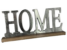 Schriftzug Home Aluminium auf