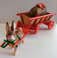 Osterhase mit Wagen Gespann
