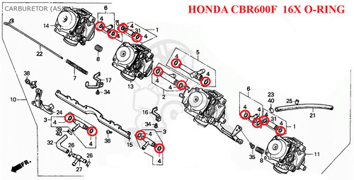 Honda 16x oring - honda,