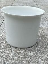 Blumentopf Ton weiß rund Vase Pflanztopf 31 x 26 cm Tontopf Blumenkübel