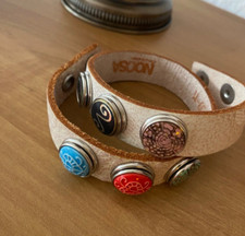 Noosa Armand mit 6 Chunks   Charms   Bracelet Double Skinny *wie neu*