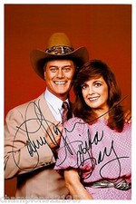 Linda Gray-Larry Hagman++Autogramm++ ++DALLAS++2