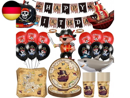Piraten geburtstag deko set - deko, set,80