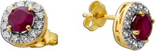 Rubin Ohrringe Gold 585 14K