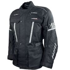 Roleff Racewear lange Motorradjacke in Schwarz mit Protektoren, wasserdicht