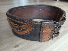 Ranzen Trachtengürtel Zirm Leder antik (wohl aus Siebenbürgen) 