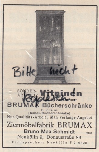 Neukölln werbung 1929 bruno - werbung, 1929,