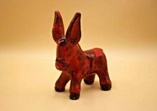 Esel Figur aus Keramik Handarbeit Fat Lava Rot Bosse?  Hagenauer? Vintage